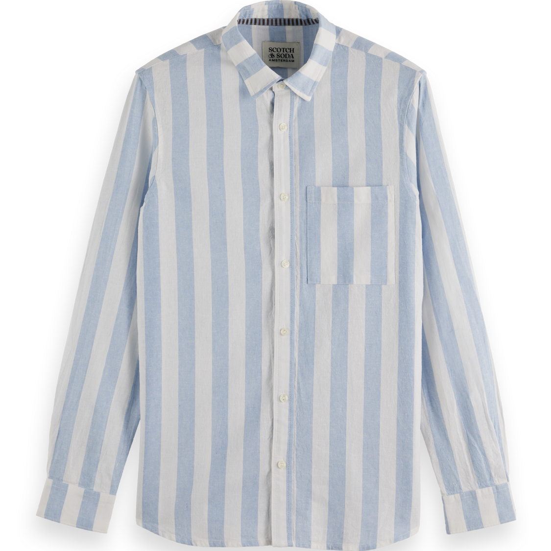 This lightweight long-sleeved seersucker shirt features classic stripes and a textured finish, blending comfort with effortless style.
100% Cotton
Regular fit