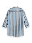 Designed for effortless style, this crinkle-stripe shirt offers a textured finish with a relaxed fit.

100% Cotton