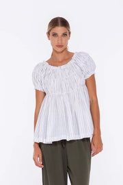 BUTTERFLY TOP - WHITE /BLACK