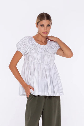 BUTTERFLY TOP - WHITE /BLACK