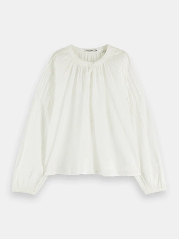 TIE FRONT BLOUSE - WHITE