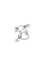 NORTH STAR - STAR PLATE ANCHOR EARRINGS- SILVER
