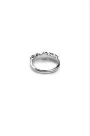 IRON GLANCE HALO CLUSTER RING - SILVER