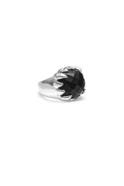 CLAW RING - STERLING SILVER/ONYX