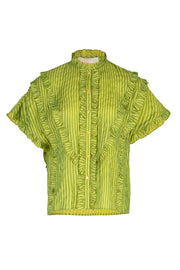 FRILL GOT IT RIGHT TOP - CHARTREUSE