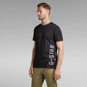 SIDE STENCIL RT TEE SHIRT - BLACK