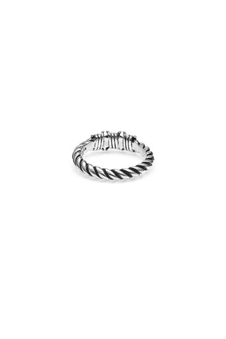 BABY BARB ROPE RING- SILVER