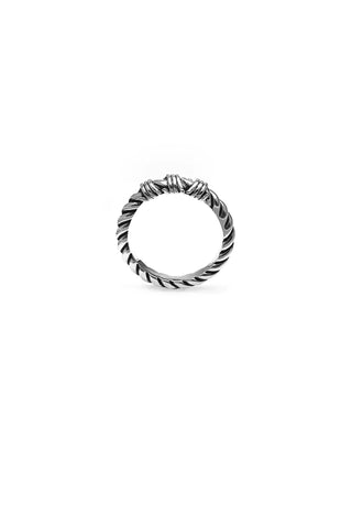 BABY BARB ROPE RING- SILVER