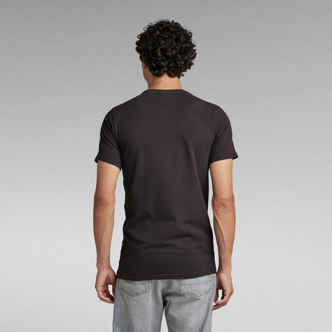 SLIM BASE R TEE - BLACK